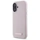 Karl Lagerfeld dėklas iPhone 16 telefonui FW Metal Plate MagSafe, rožinis