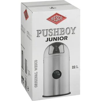 Wesco Pushboy Junior šiukšliadėžė 22L, matinė juoda