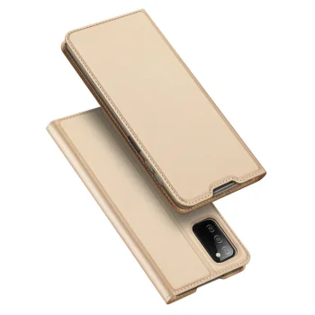 Atverčiamasis dėklas Dux Ducis Skin Pro skirtas Samsung Galaxy A03s, auksinis