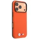 BMW M Quadrille Kevlar Metal Logo MagSafe dėklas iPhone 17/18 Pro Max, oranžinis