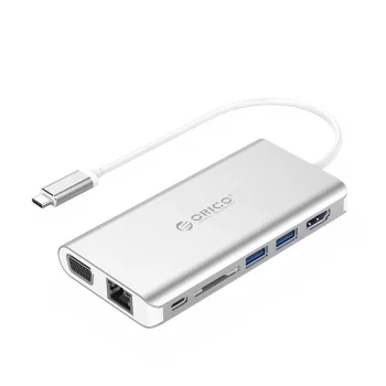 Daugiafunkcis USB-C šakotuvas ORICO XC-304-SV-PRO, sidabrinis