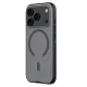 „iPhone 17 Pro“ dėklas Nillkin Super Frosted Shield Pro Magnetic, permatomas juodas