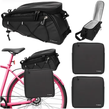Trizand 00025516 Bicycle Pannier Bag Set 3 pcs, 16L, Black