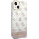 Guess 4G Pattern Script dėklas, skirtas iPhone 14 Plus, rožinis