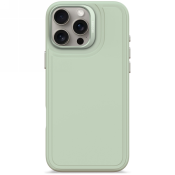 Decoded AntiMicrobial Silicone Stacks dėklas su MagSafe iPhone 16 Pro Max, žalias