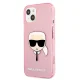 Karl Lagerfeld iPhone 13 mini dėklas Glitter Karl\'s Head, rožinis