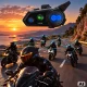 Y8X motociklo šalmo domofonas su Mesh iki 8 naudotojų, juodas