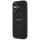 Guess Saffiano Classic Logo MagSafe dėklas iPhone 17 telefonui, juodas