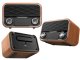 Nešiojamas retro radijas ir Bluetooth garsiakalbis AUX, rudas