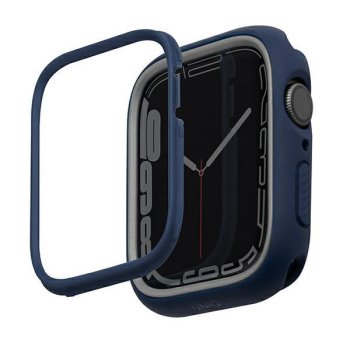Apple Watch Series 4 / 5 / 6 / 7 / 8 / SE 44 / 45 mm Uniq Etui Moduo Cover Case, Blue-Grey