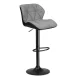 Adjustable Bar Stool Sofotel Castel with Backrest and Footrest, Black and Gray