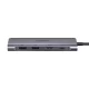 Ugreen CM195 6-in-1 USB-C šakotuvas - HDMI, 2x USB-A, PD, SD/TF, pilkas