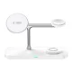 Belaidis įkroviklis „Tech-Protect QI15W-A45 3in1“ su „MagSafe“, baltas