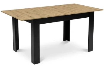 Extendable Dining Table 120-160x80 cm for 4-6 People, Artisan Oak