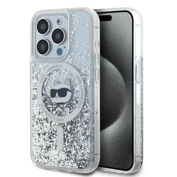 Karl Lagerfeld dėklas iPhone 14 Pro Max telefonui su MagSafe, skaidrus
