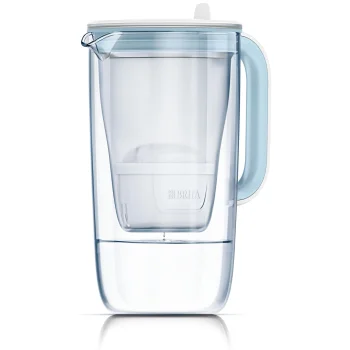 Stiklinis vandens filtravimo ąsotis Brita Model One 2.5 l, Skaidrus / Mėlynas