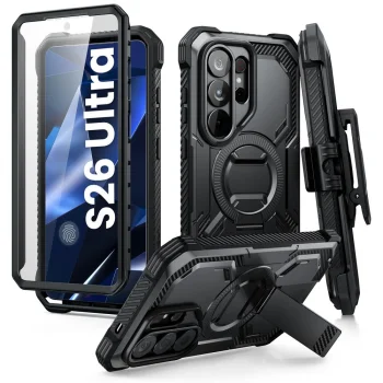 Supcase iBlason ArmorBox MagSafe dėklas skirtas Samsung Galaxy S26 Ultra, juodas