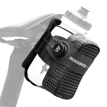 Rockbros P010 0.2L Bike Saddle Bag with 0.6L Bottle Holder - Black
