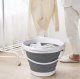 Large Foldable Silicone Bucket with Handle 5L Grey-White