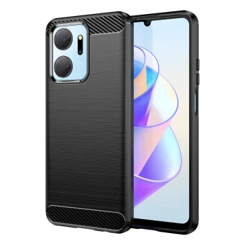 Dėklas Carbon Case telefonui Honor Play 40 Plus / Honor X7a, juodas