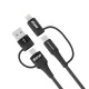 Wozinsky WNBAA 4-in-1 USB-C / USB-A / Lightning laidas, 60W, 1m, juodas
