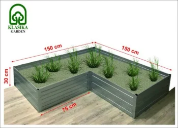 Pakelta lysvė Klasika Garden L-Shape, cinkuota, 150x150 cm