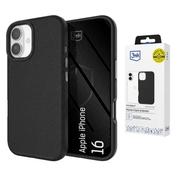 3mk Fortis MagCase dėklas telefonui iPhone 16, juodas