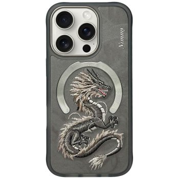 Nimmy iPhone 16 Pro Max dėklas Dragon MagSafe, pilkas