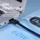Tech-Protect Ultraboost DNA USB-C laidas-raktų pakabukas PD 60W 17cm, pilkas