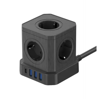 Maitinimo šakotuvas Newell GaN Power Cube 9in1, 4000 W, 1.5 m, juodas