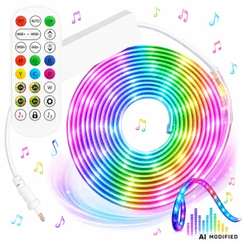 RGB LED Neon Strip 10m, Bluetooth, USB, Remote Control