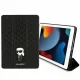 Karl Lagerfeld Saffiano Monogram Ikonik atverčiamasis dėklas iPad 10.2\" (7 kartos), juodas