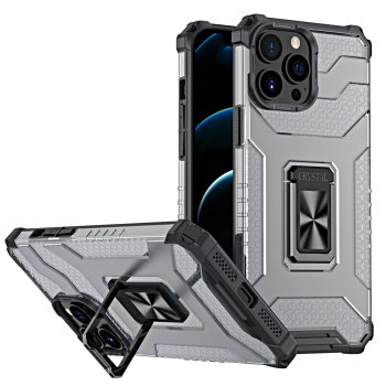 Crystal Ring Case dėklas skirtas iPhone 13 Pro, juodas