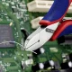Elektronikos šoninio kirpimo replės KNIPEX 77 02 115, 115 mm