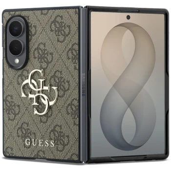 Guess Big 4G Logo dėklas Samsung Galaxy Z Fold 8, rudas