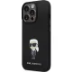 Karl Lagerfeld Silicone Ikonik Metal Pin dėklas iPhone 13 Pro Max, juodas