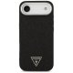 Guess Glitter Triangle Logo MagSafe dėklas iPhone 17 Air - juodas