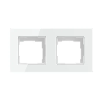 Dvigubas jungiklio rėmelis Avatto TS20, 55x55 mm, baltas