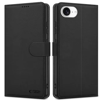 Tech-Protect Wallet Case for Apple iPhone 16e / 17e, Matte Black