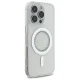 Guess IML Rhinestones MagSafe dėklas telefonui iPhone 16 Pro Max, baltas