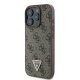 Guess Leather 4G Triangle Strass MagSafe case for iPhone 16 Pro - brown