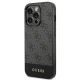 Guess dėklas iPhone 14 Pro Max telefonui, 4G Stripe Collection, pilkas