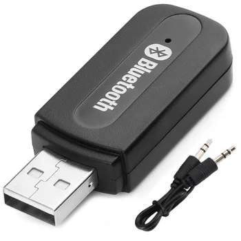 Bluetooth audio receiver with AUX 3.5mm and USB, black