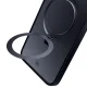 3mk Apple iPhone 15 Pro Max dėklas Smoke Case Mag&Stand, juodas