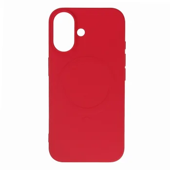 Liquid Silicone Case with MagSafe for iPhone 16, Red