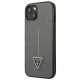 Guess Saffiano Triangle Logo dėklas iPhone 13 mini, sidabrinis