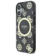 Guess dėklas iPhone 16 telefonui IML Peony On 4G Background MagSafe, juodas