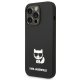 Karl Lagerfeld Silicone Choupette Body dėklas iPhone 14 Pro, juodas