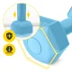 4Fizjo 1927 Bitumen Dumbbells, 2 x 0.5 kg, Light Blue