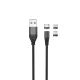 Maxlife MXUC-02 Magnetic 3-in-1 Cable USB to Lightning/USB-C/microUSB 1m 2A, Black
